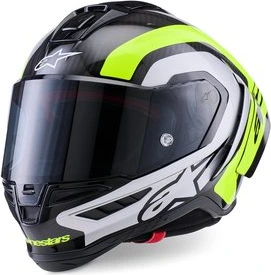 Alpinestars Helmet Supertech S-R10 Arius Black/Silver/Fluo Yellow, XS