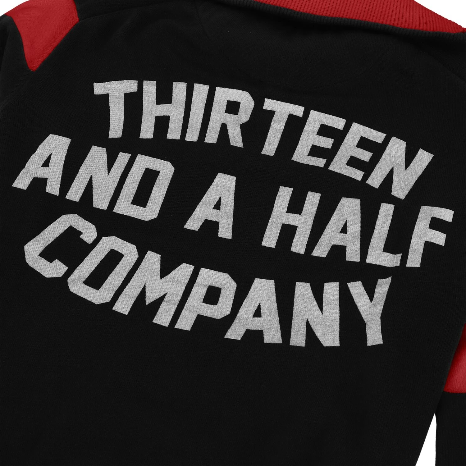 13 1/2 Outlaw half-zip sweater, Black, red, S