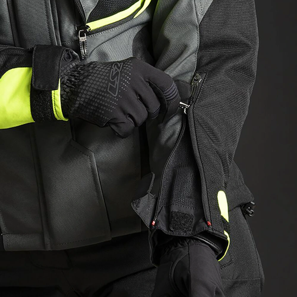 LS2 Phase Man Jacket - Grey Black Yellow, M