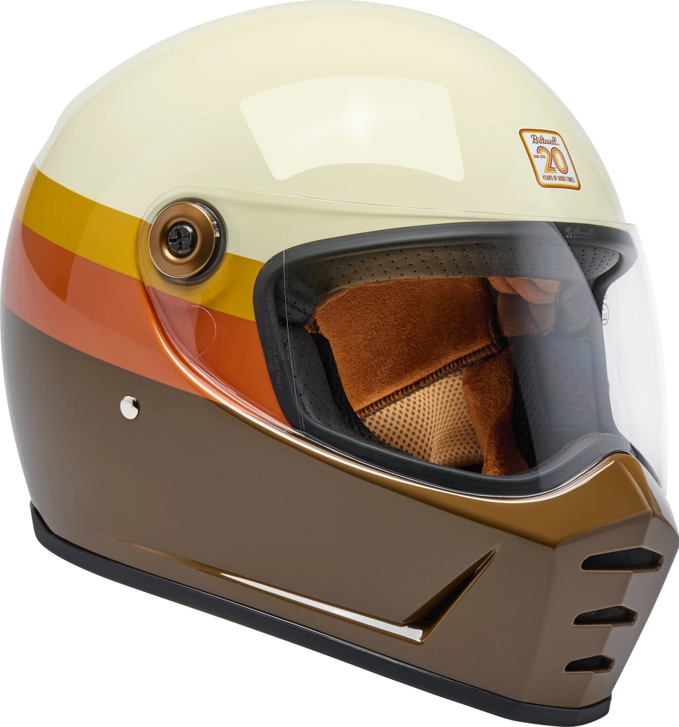 Biltwell Lane Splitter helmet, 20th anniversary Beige, XS, Gloss