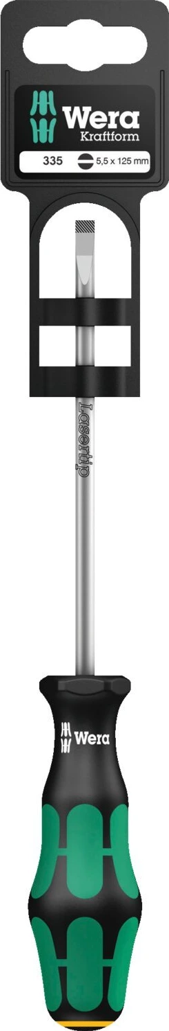 Wera screwdriver for slotted screws Series 300, 125 mm, Chrome