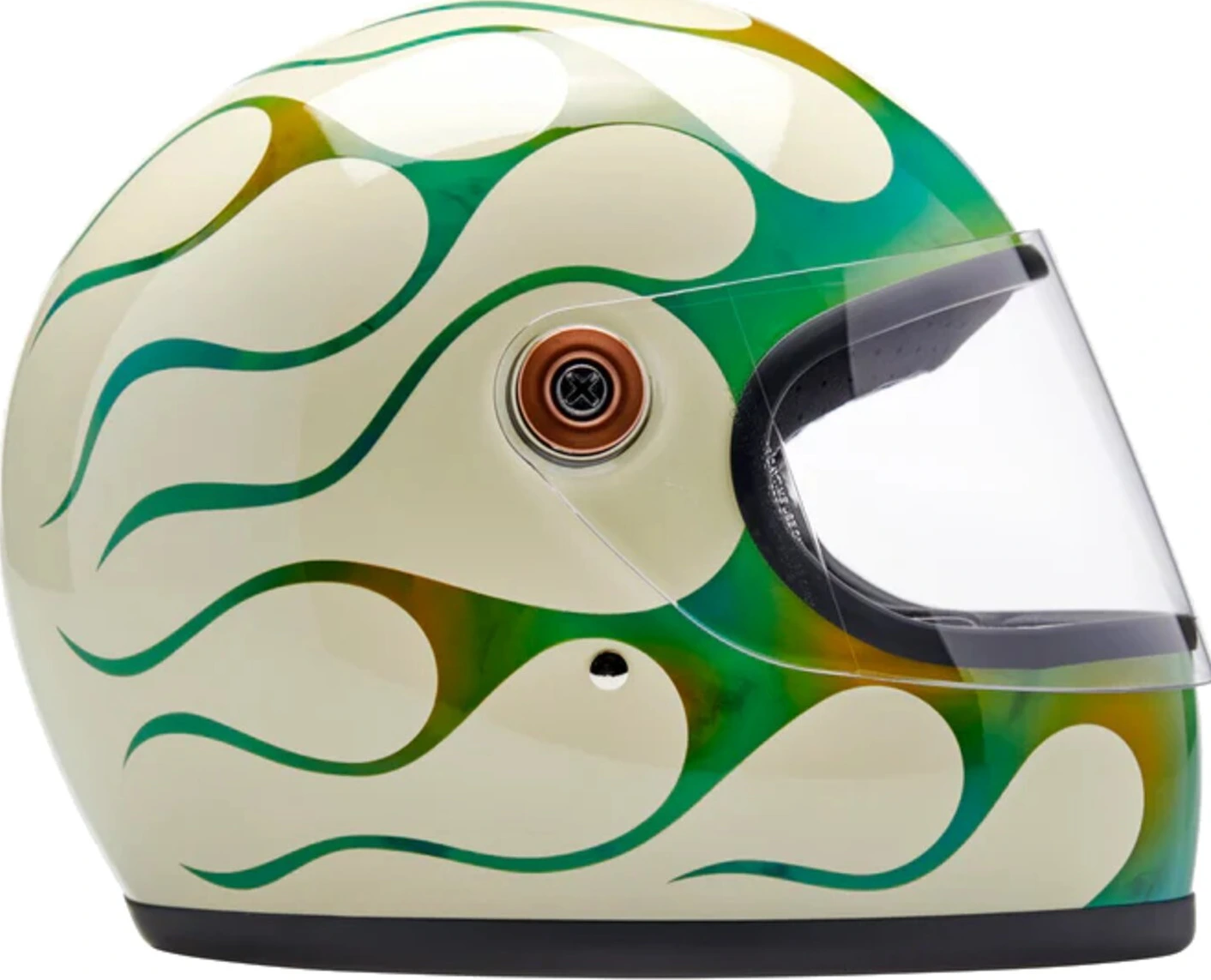 Biltwell Gringo S x Born Free collab helmet, Green, 2XL, Gloss