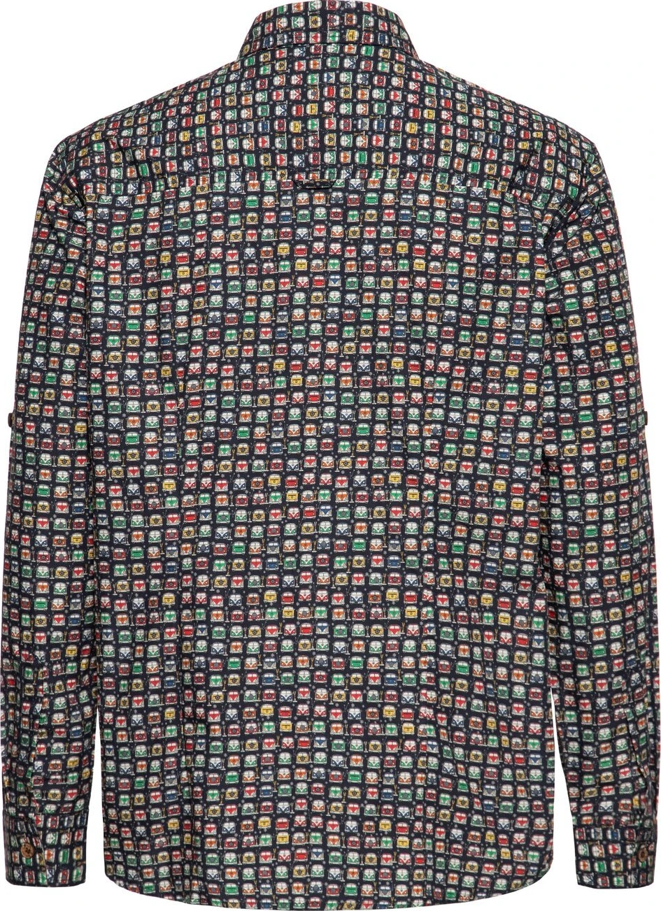 King Kerosin AOP shirt, off Black, Black, S