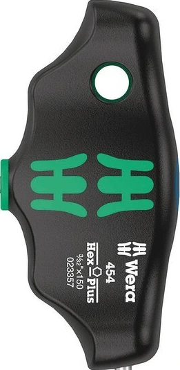 Wera Imperial T-handle hexdriver series 454 Size 5/64", Black, 150 mm, Chrome