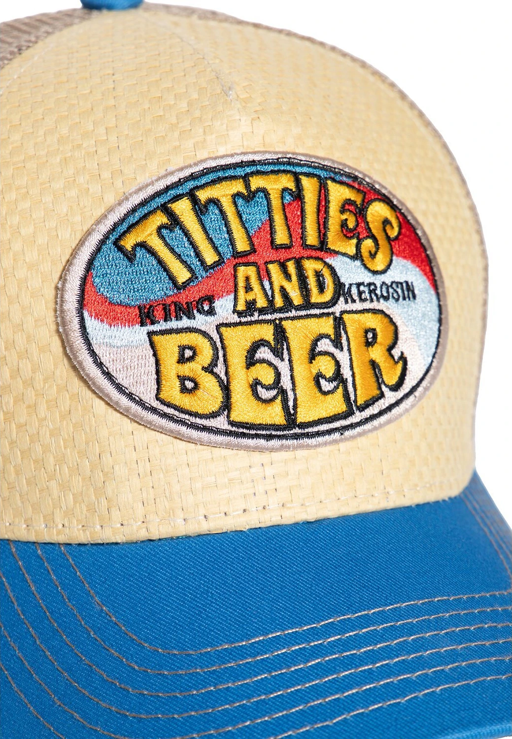 King Kerosin Titties And Beer cap, Beige, blue