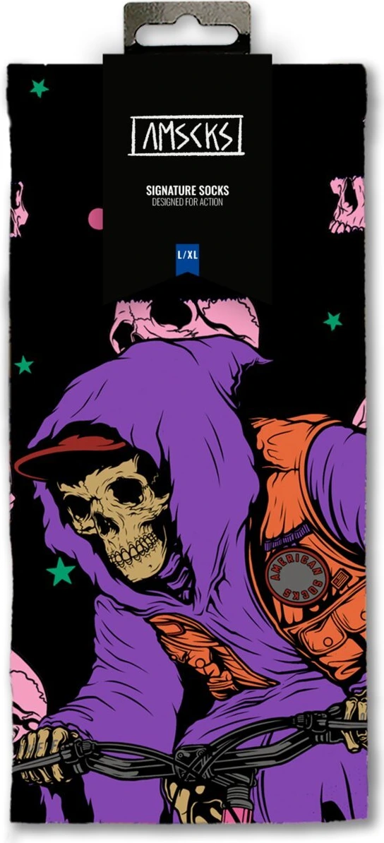 American Socks Phantom Rush Mid High socks, Purple, L/XL