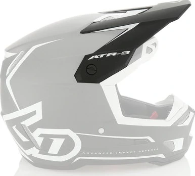 6D Helmet ATR-3 snapelis Solid Gloss Black/White