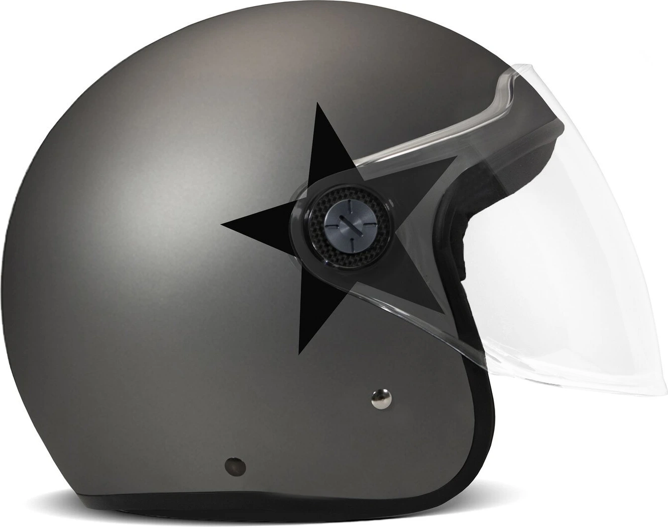 DMD P1 Jet helmet, star Gray, grey, XS, Matte