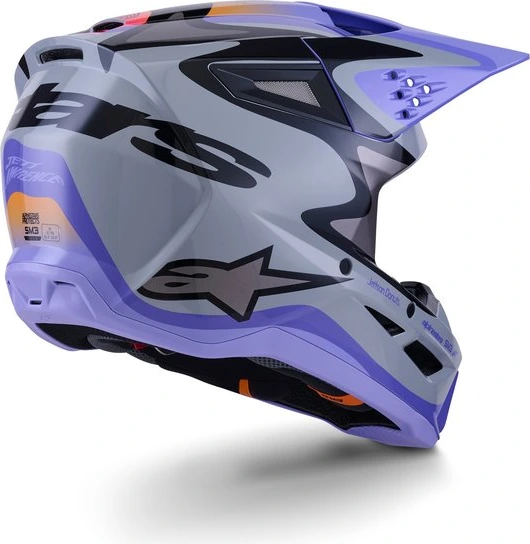 Alpinestars Helmet S-M3 Jettson Gray/Purple/Black, XS