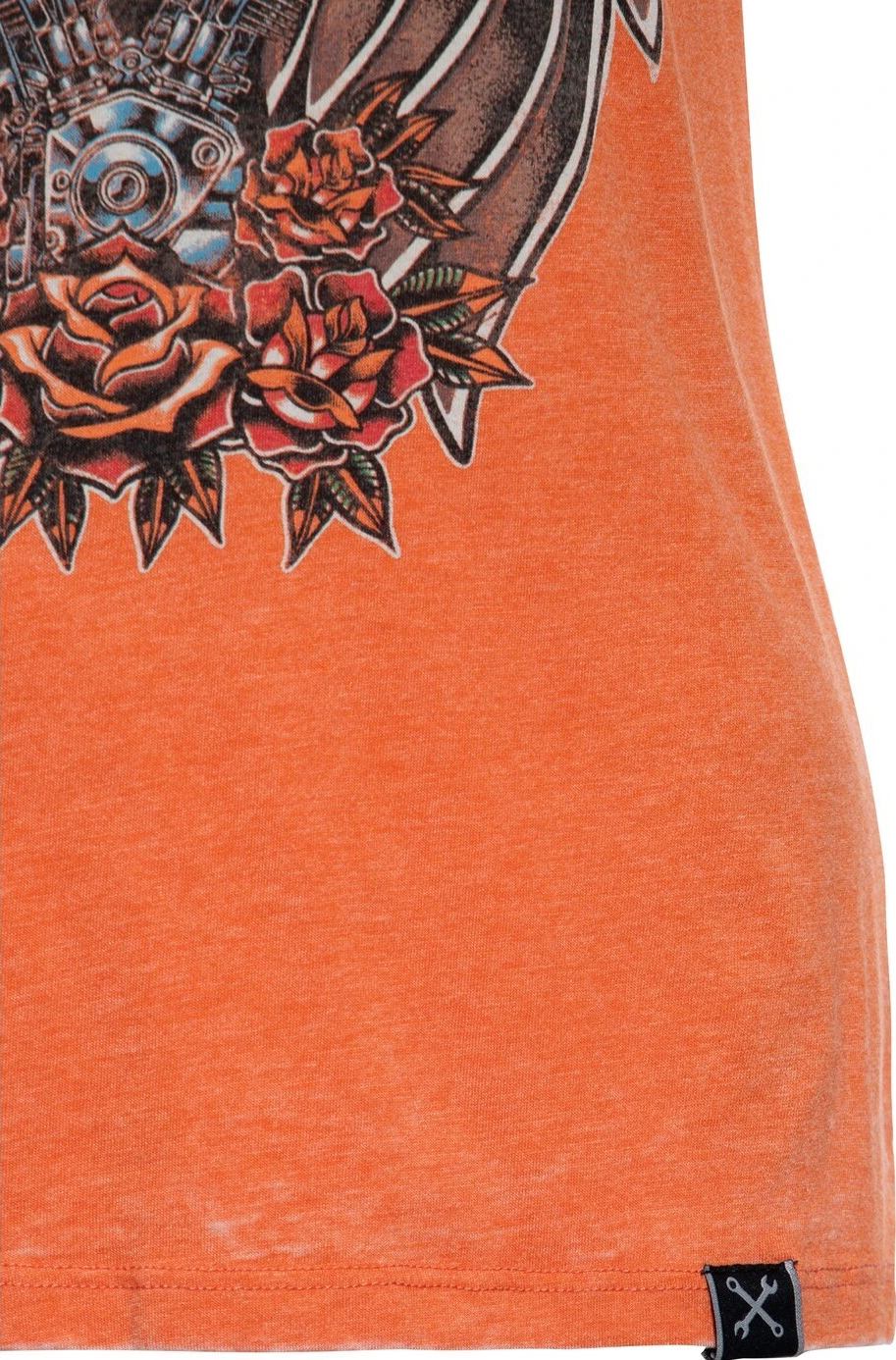 Queen Kerosin Wild & Free t-shirt harvest pumpkin, Orange, S