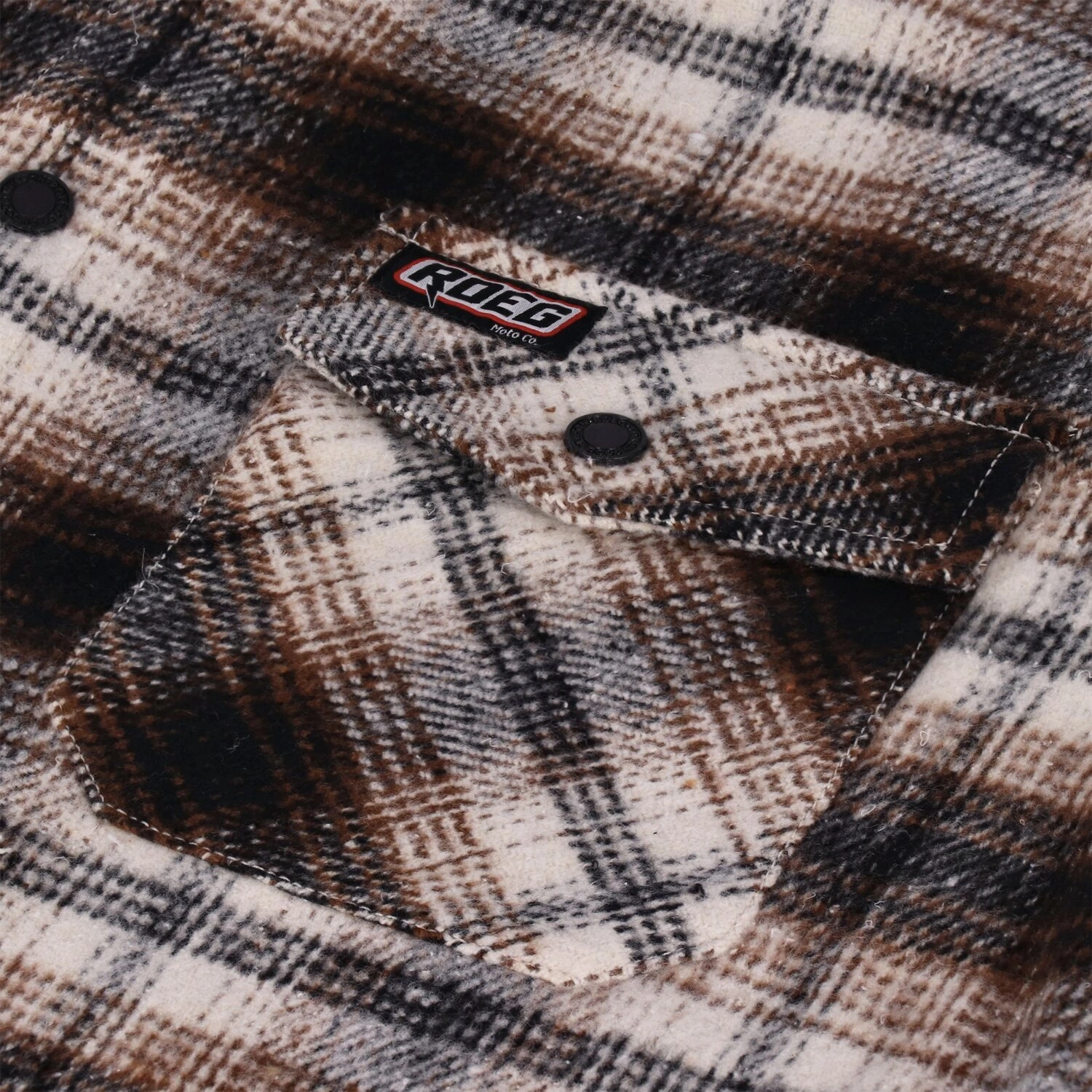 Roeg Blaze Flannel shirt, Brown, S