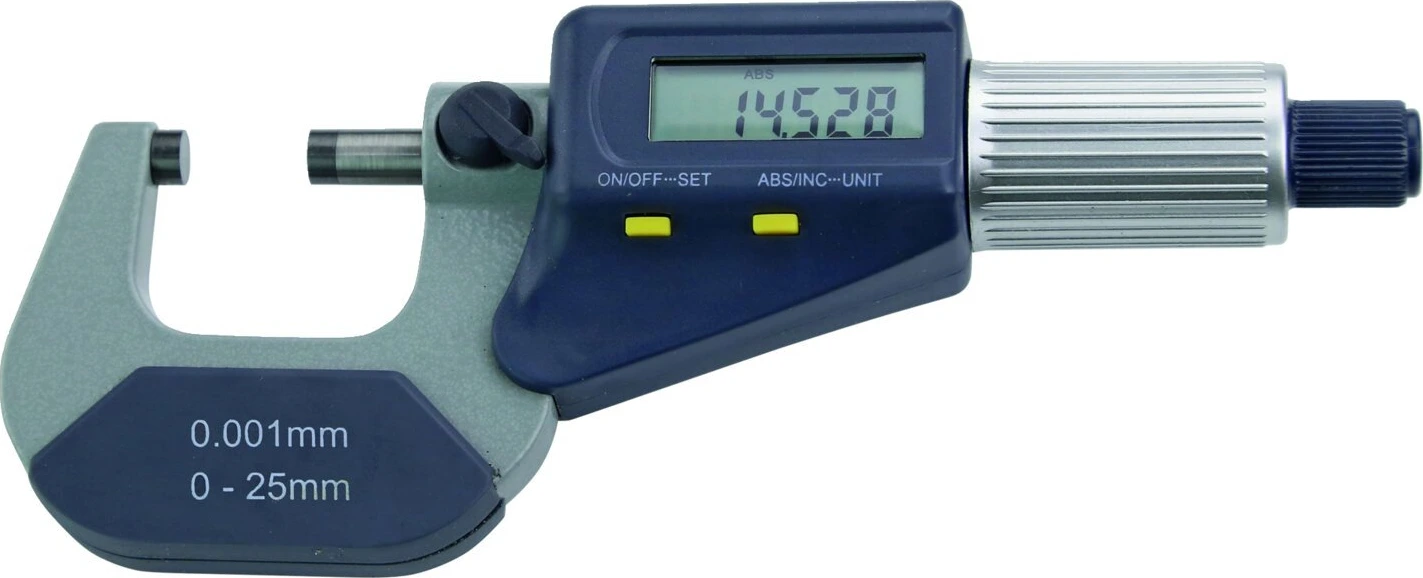MIB, digital micrometer 0-25mm. ABS function. 0.001 scale