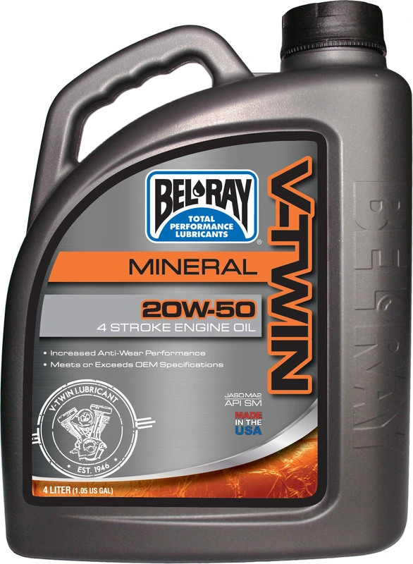 Bel-Ray V-Twin Mineral 20W-50 4L