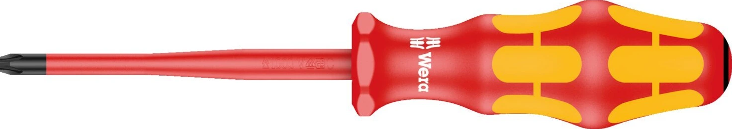 Wera screwdriver VDE Insulated for Pozidriv screws, Red, 100 mm