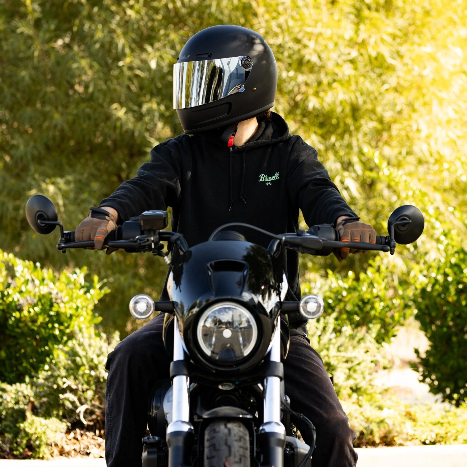 Biltwell Gringo / S / SV 22.06 shield chrome mirror, Silver
