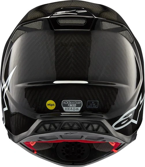 Alpinestars Helmet S-M10 2206 Solid Glossy Carbon, XS