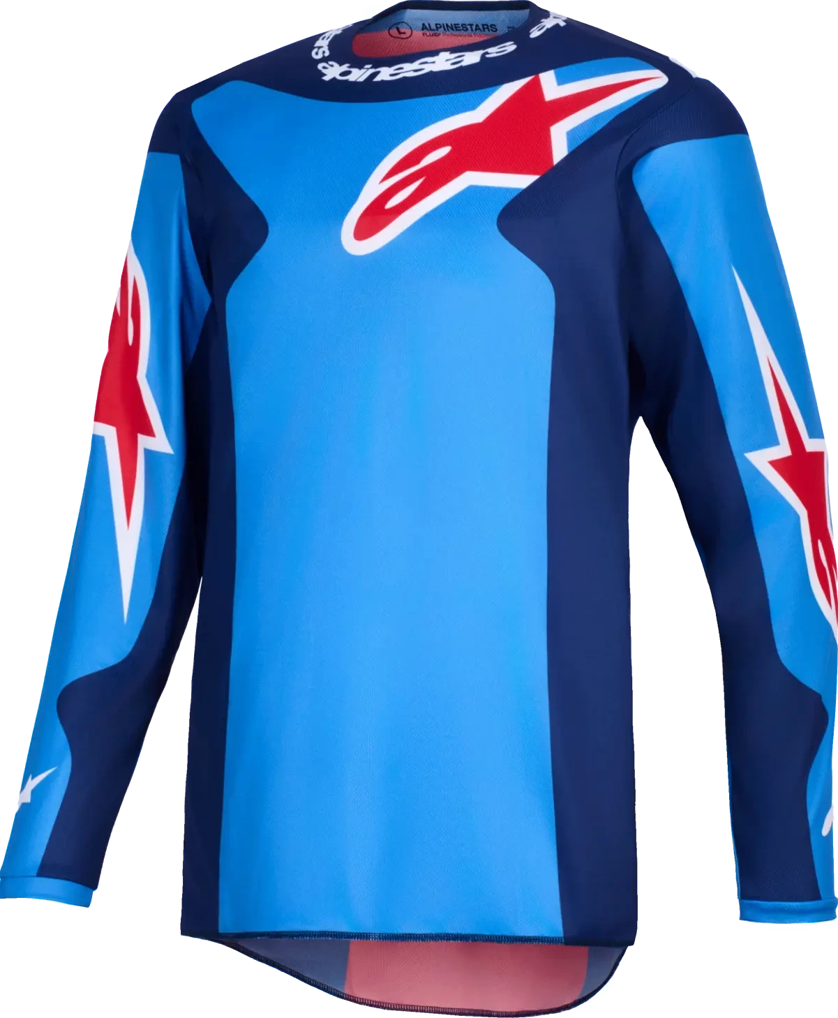 JERSEY FLUID GRID BLUE/RED L