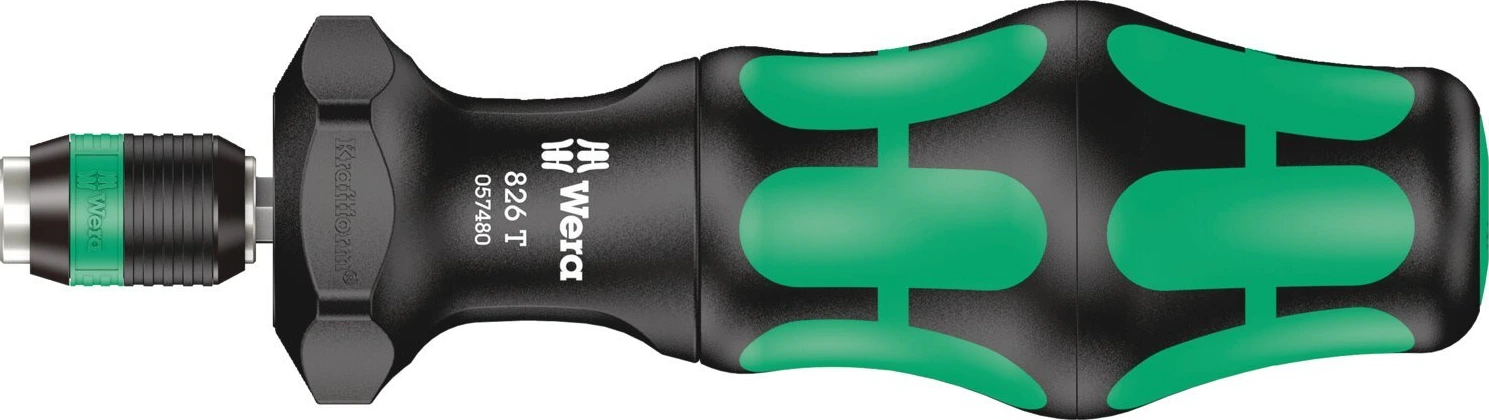 Wera, Kraftform 1/4" bit holding Turbo bit driver handle, Red, 146 mm