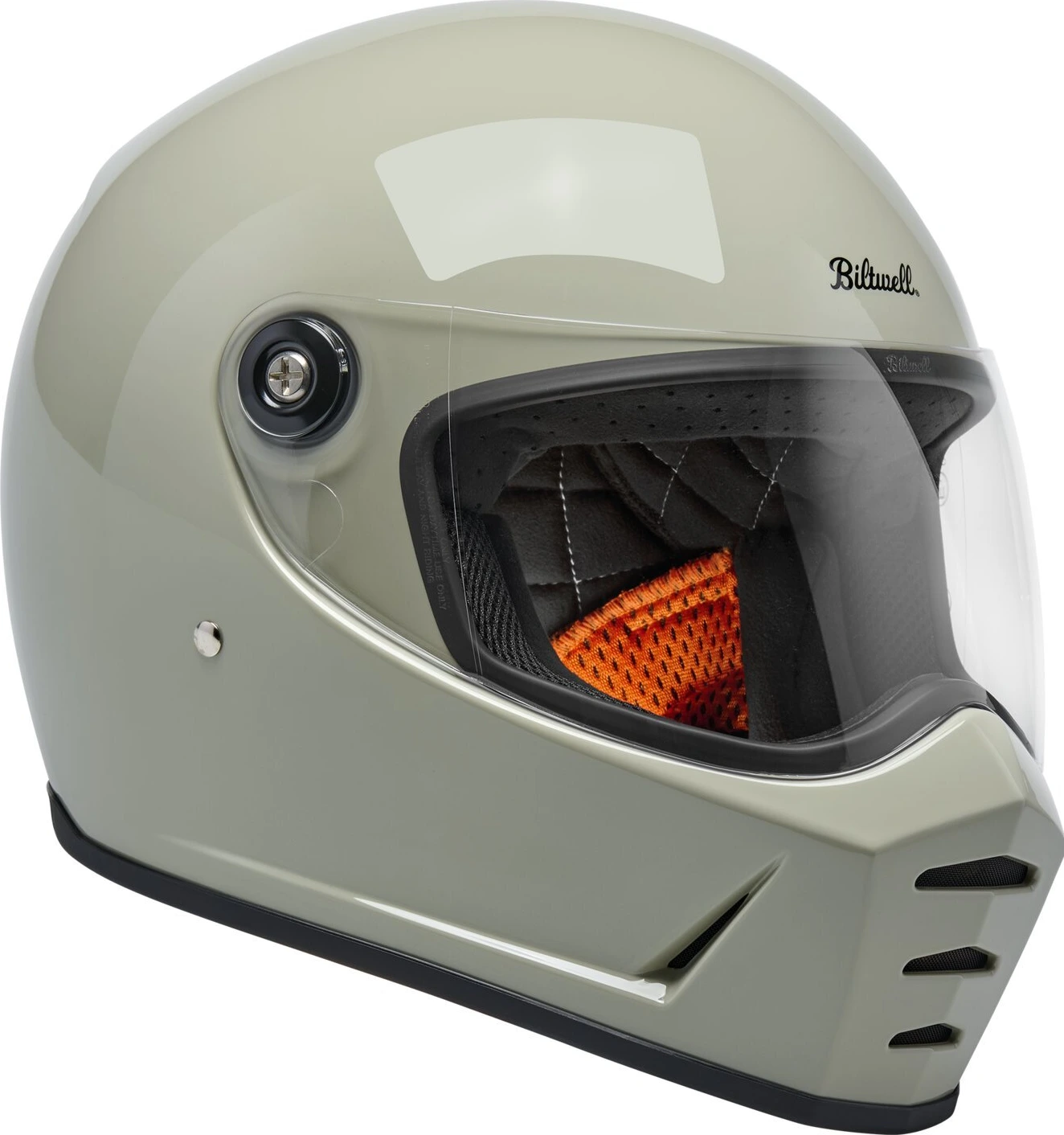 Biltwell Lane Splitter helmet, chalk Gray, 2XL, Gloss