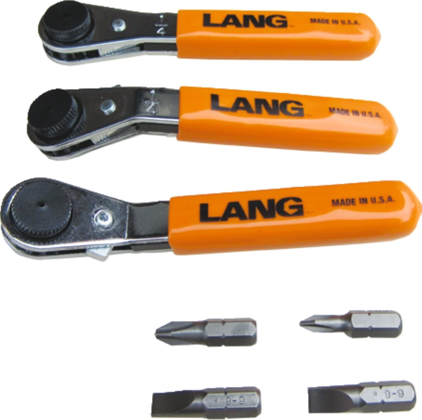 Lang Tools, mini reketinis veržliaraktis su antgaliais. Tiesus, 110 mm