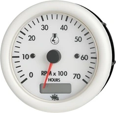 Osculati Guradian Rev.counter 2/4t 12V wh. w/hc