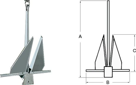 Danforth anchor 4 kg
