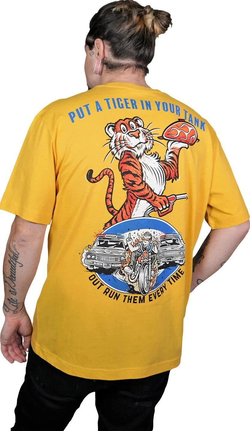Down-n-Out Tiger In Your Tank t-shirt yellow, 2XL