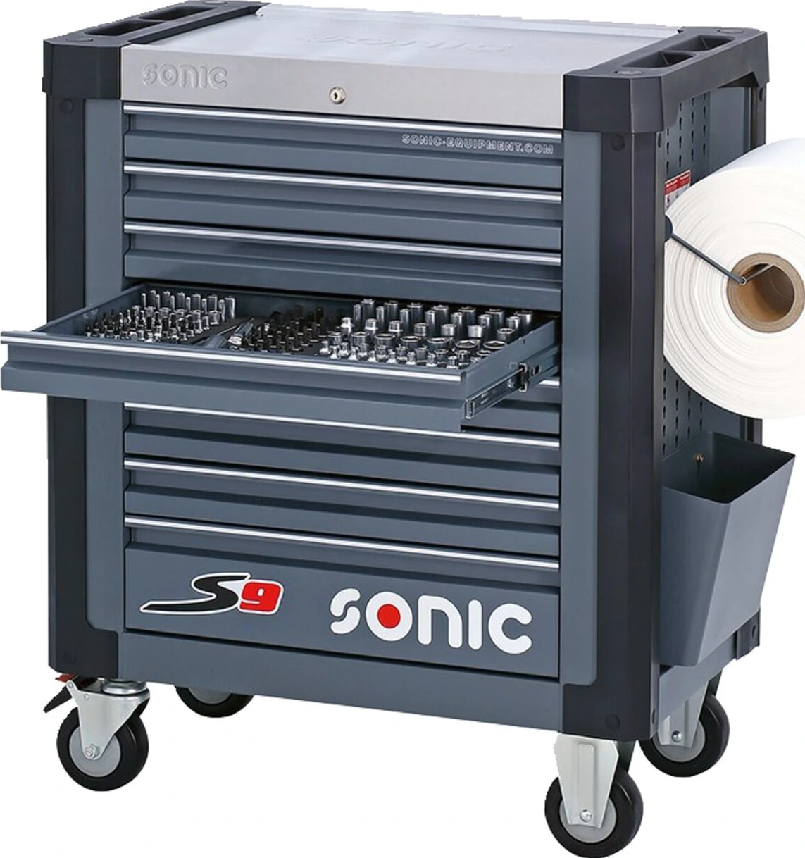Sonic, Toolbox metric motorcycle. 349 piece, Black, 859 mm