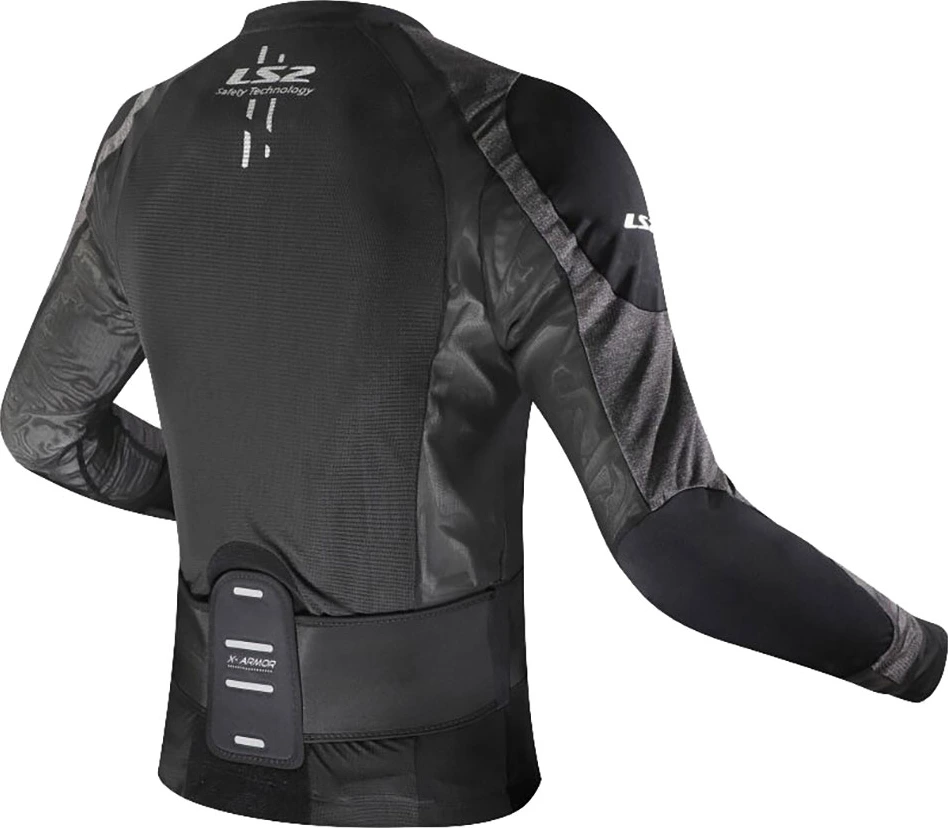 LS2 X-Armor Man Jacket - XS-S, Black Silver