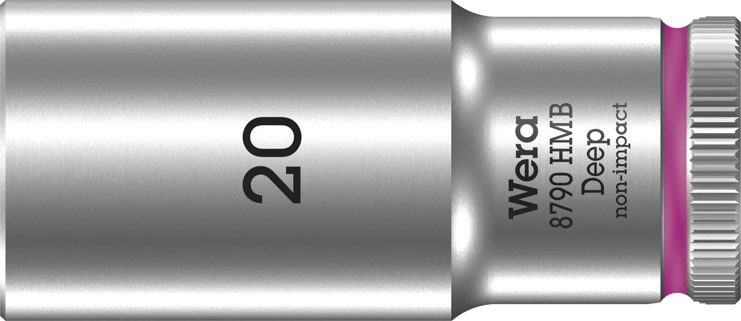 Wera, deep socket size 20mm, Brushed