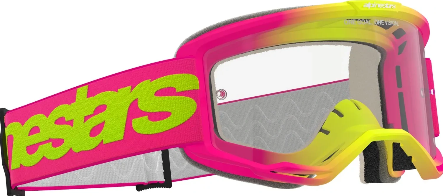 GOGGLE VISION 5 WORDMARK PINK/YLW CLEAR