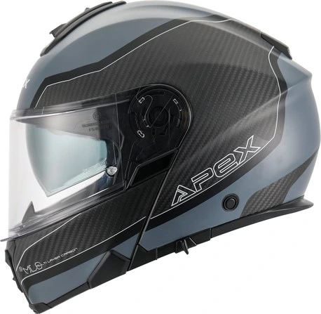 APEX Helmet MC500 Carbon Dolomites black/grey/silver glossy S