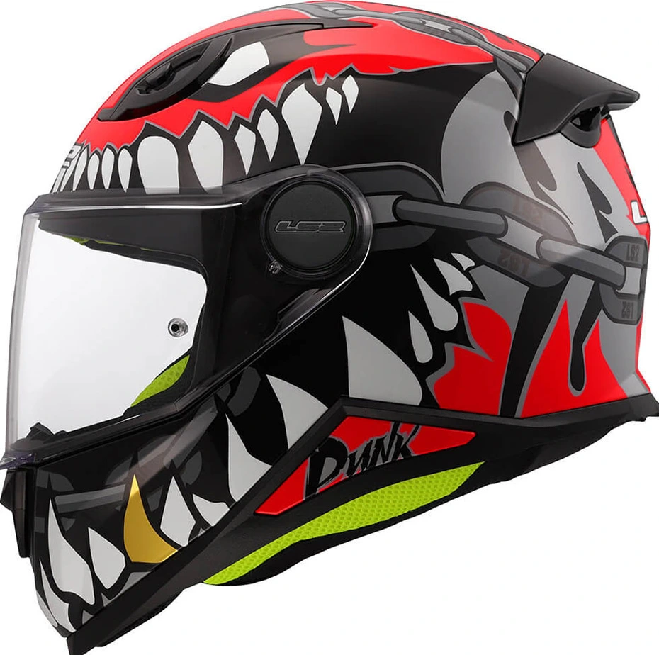 LS2 FF812 KID PUNK helmet - Grey Red, S