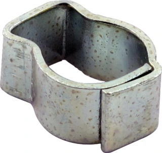 Crimp hose clamp, 1/4 (6.35mm) ID. stainless