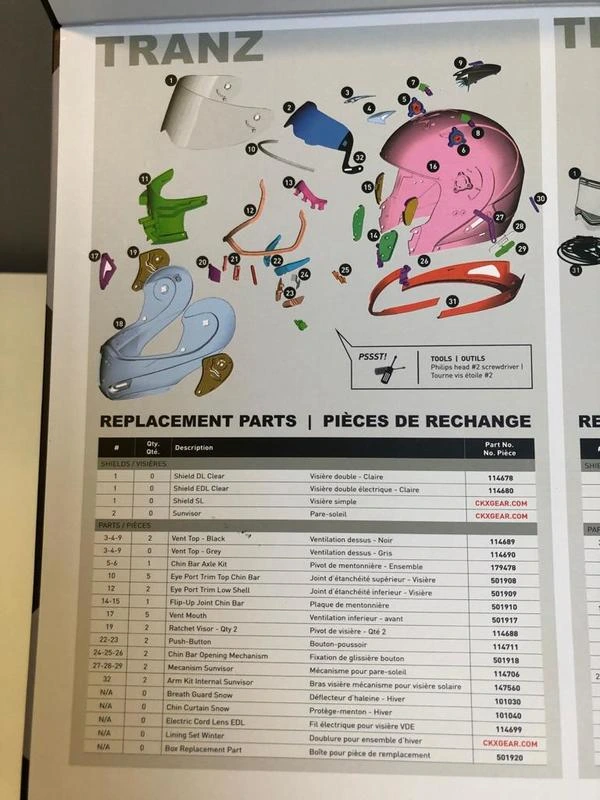 CKX Replacement parts Tranz 1.5