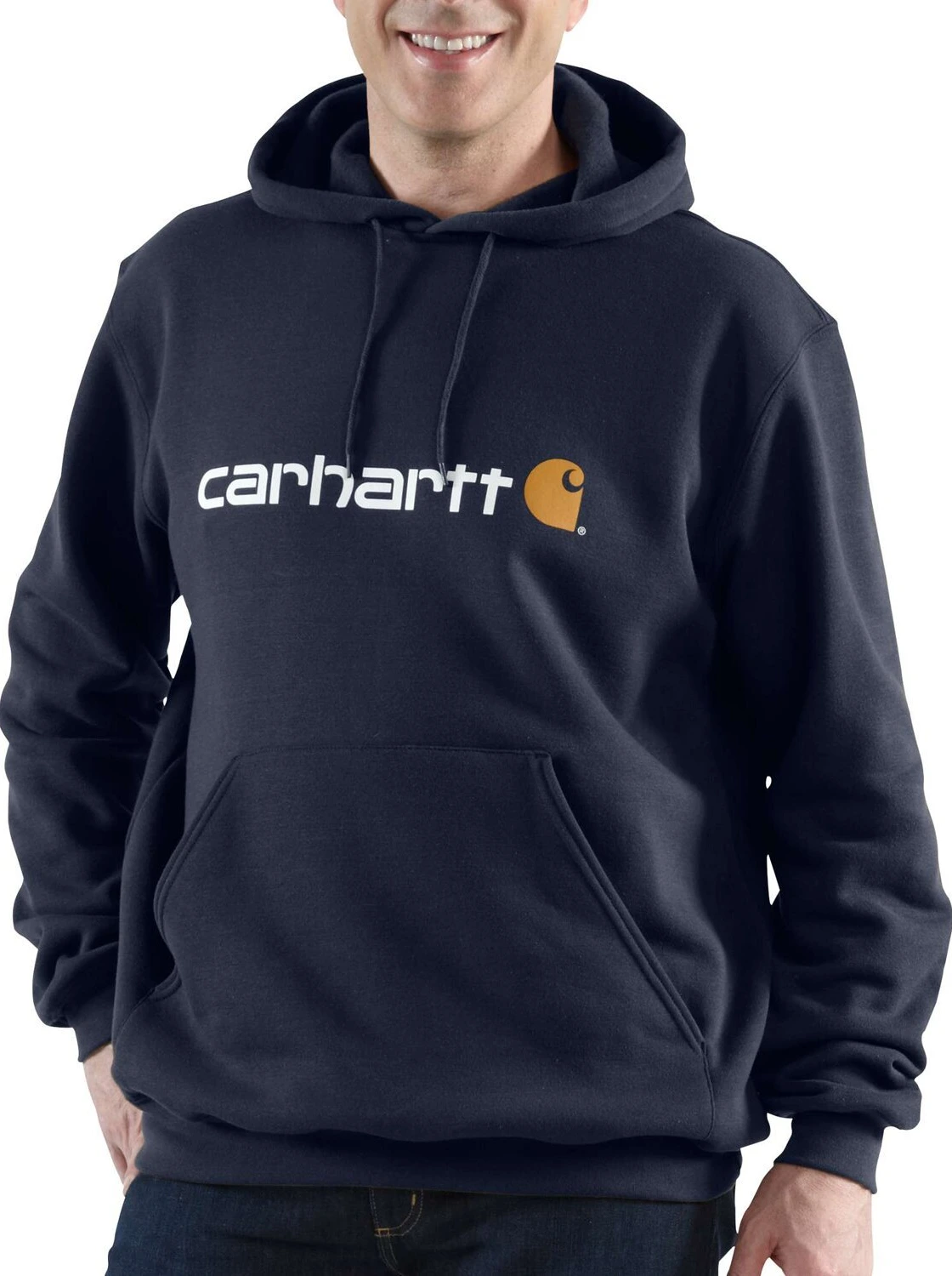 Carhartt Signature logo hoodie new navy, S