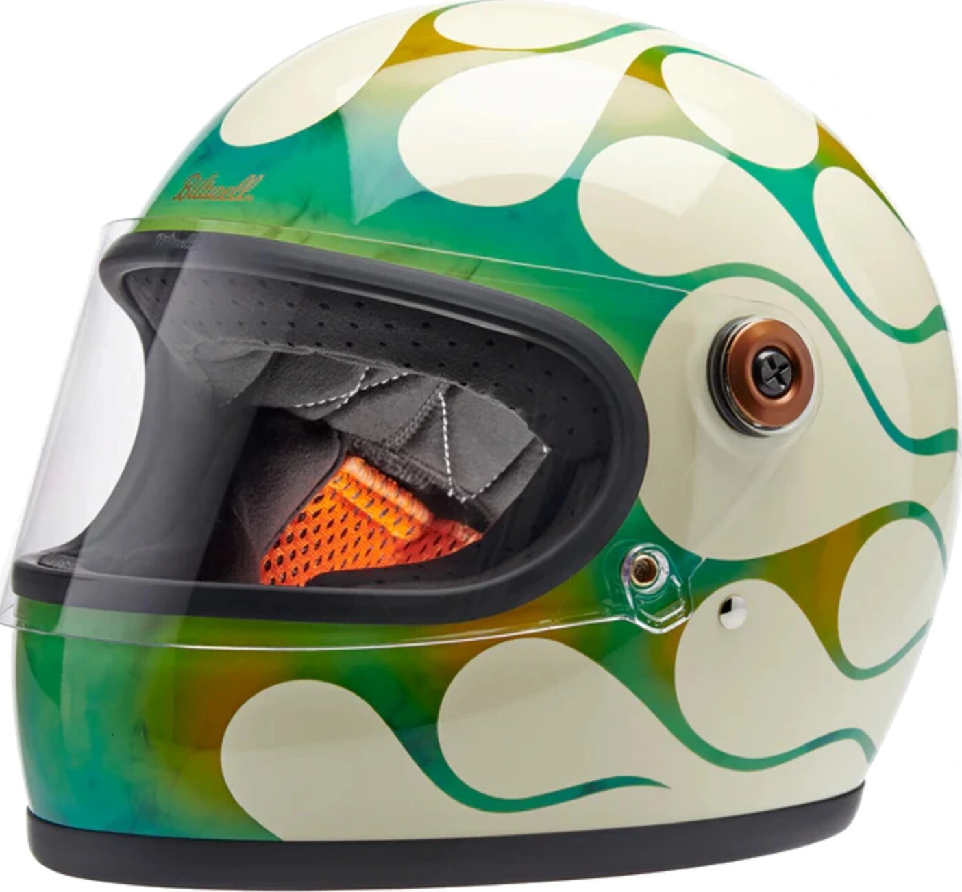 Biltwell Gringo S x Born Free collab helmet, Green, 2XL, Gloss