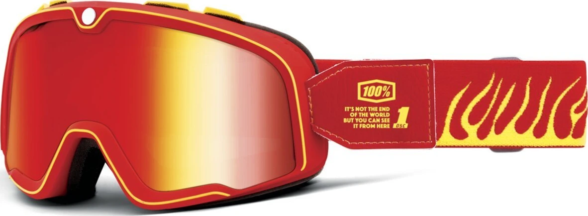 100% Barstow goggle Death Spray mirror red lens