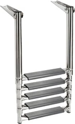Osculati 5-step telescopic ladder oval tubes