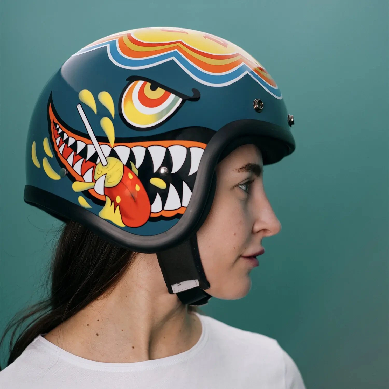 DMD Retro helmet Lollipop, Black, L, Graphic