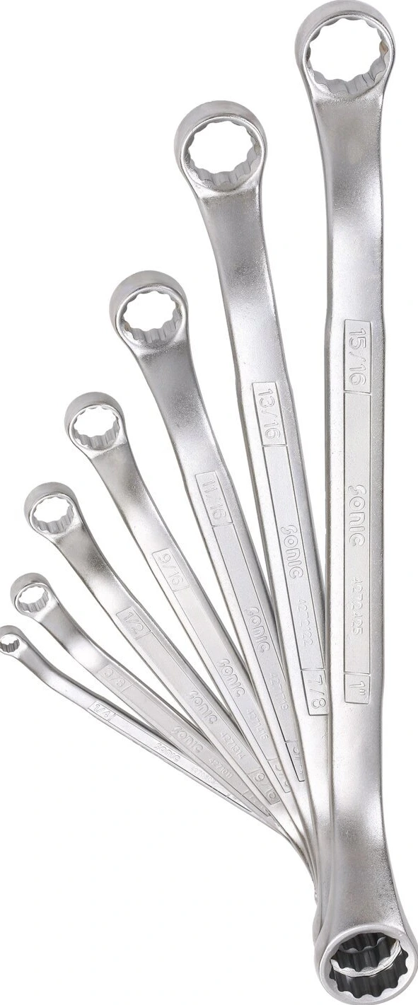 Sonic, offset box end wrench set. 7-piece. US/SAE
