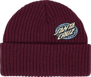 Santa Cruz Global Oval Dot beanie dark cherry