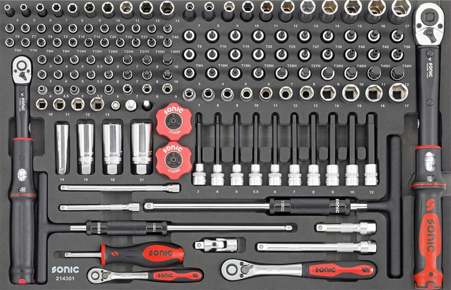 Sonic, Toolbox metric motorcycle. 349 piece, Black, 859 mm