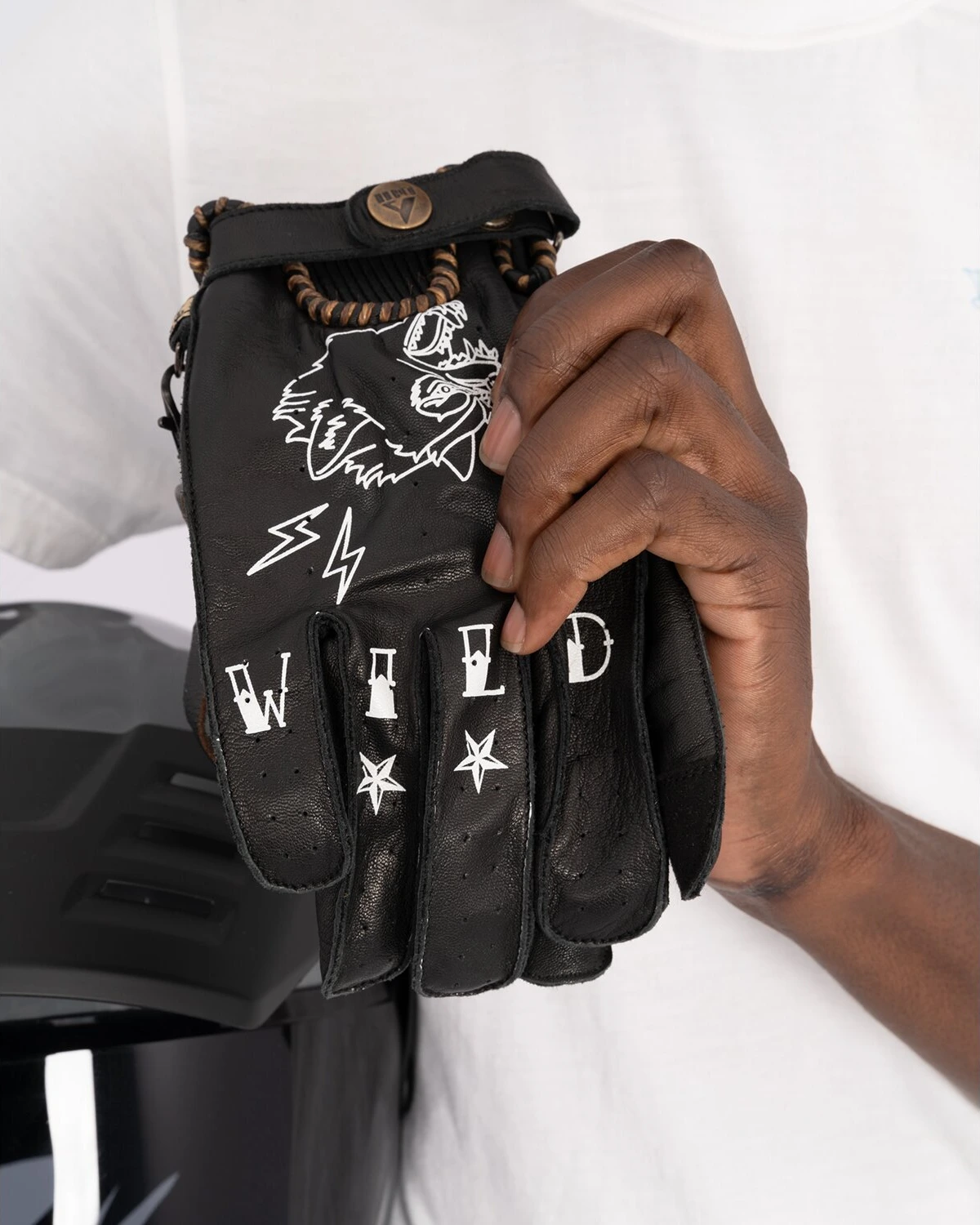 By City Second Skin gloves, tattoo Black, Black, 2XL