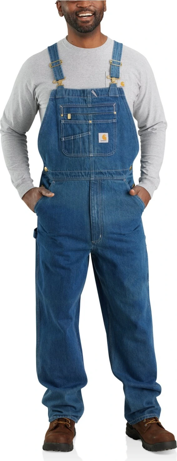 Carhartt Loose Fit bib overall darkstone, Blue, 30/32