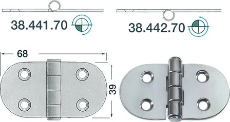 SS hinge 68x39 mm