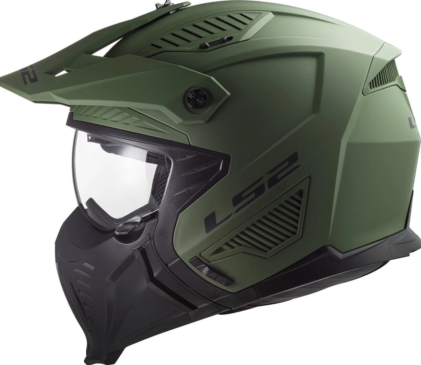LS2 Drifter Solid helmet matt military green, S, Matte