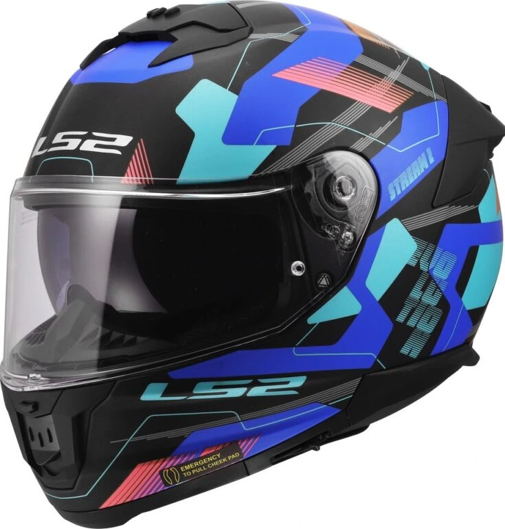 LS2 FF808 STREAM II MIKA Helmet - 2XL, Black Blue