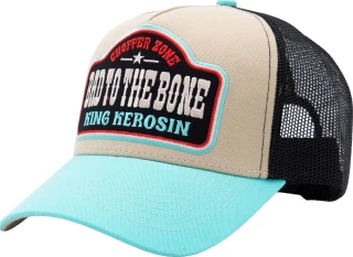 King Kerosin Bad To The Bone trucker cap turquoise/ecru