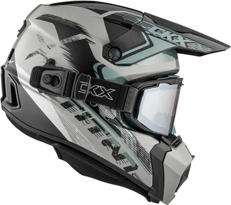 CKX Helmet Titan AMS Concordia Grey Gloss + Goggles, M